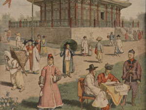 1900년 파리 만국 박람회 당시 한국관을 그린 삽화