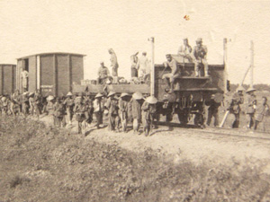 1905년 12월 랴오양 전선으로 이동하는 일본군