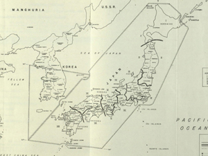 독도와 울릉도를 일본 영토에서 제외한 SCAPIN 677호 부속 지도(1946)