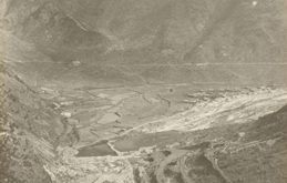 A scene of the construction site of Dae-a-ri dam when the construction began