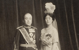 Wedding picture of Crown Prince Yi Eun and Nashimotonomiya Masako (Yi Bangja)