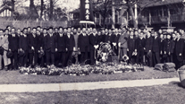 안태국의 장례식에 참석한 상해 교민들과 임시 정부 요인들(1920. 4. 14). 장지는 장병로 외국인 공동묘지였다.