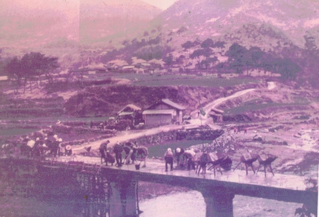 Construction to expand a bridge in Ssangnim-myeon, Goryeong-gun
